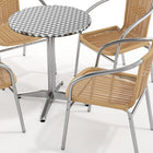 Flash Furniture 23.5'' Round Aluminum Indoor-Outdoor Table with 4 Beige Rattan Chairs (TLH-ALUM-24RD-020BGECHR4-GG)-7