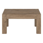 Hudson&Canal - Table basse carrée Langston de 86 cm de largeur, , en chêne gris vieilli-La table est fabriquée à partir de matériaux MDF de haute qualité et durables