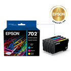 Epson 702 Ink Cartridge Combo Pack - Standard Capacity - Black/Colour CMY-Worry-free handling - smudge, fade and water resistant prints 