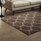 Modway - Beltara Treillis transitionnel en maillon de chaîne Tapis de 5 pi l x 8 pi L - Beige foncé et beige-Dessous en caoutchouc de prise