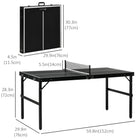 Soozier - Mini table de tennis de table pliante avec cadre en aluminium-Peut être plié en une taille compacte 