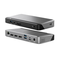 ALOGIC DX3 Triple 4K Display Universal Docking Station with 100W Power Delivery-Supports up to three 4K (5120x2880 @60Hz) video outputs