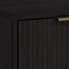 Manhattan Comfort Granville Modern Chest and Double Dresser Set - Black-Featuring 25mm of Board Thickness Made of High Quality Solid Wood and Solid Wood Ribbed Drawer Front.