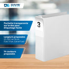 Davis Group Super économie, Reliure à anneaux en “D” inclinés 3 po, paquet de 6 – Blanc-Anneau En D, Non Verrouillable