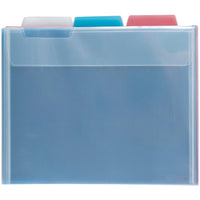 JAM Paper Plastic File Folders - Letter Size - 9 x 11 1/2 - Assorted Colours - 6 Pack-Colour: Assorted Colours