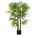 HOMCOM - Arbre de bambou artificiel 4,6 pi en pot pour décoration intérieure - vert-La plante de bambou artificielle apporte une touche belle et réaliste 