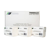 Premier Essential Embossed 2-Ply Interfold Napkin - 7.87" x 6.5" - White - 24 Pack-Designed for high-efficiency dispensers to reduce waste and improve hygiene