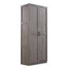 Manhattan Comfort Hopkins 29.61" Modern 7-Shelf Storage Closet - Grey-16.11" L x 29.61" W x 71.11" H