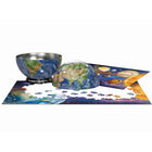 Eurographics Planet Earth Shaped Tin Puzzle - 550 Pieces-European blue board