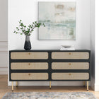Modway Chaucer 6-Drawer Dresser - Black-Spacious Full-Glide Drawers