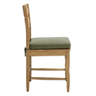 Modway - Jax Bois de chêne Chaise de salle à manger avec dossier ondulé en forme de rasoir et coussin in Sauge du chêne altéré-Conception sans bras