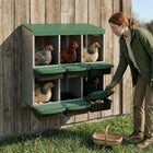 PawHut - Boîtes de nidification pour poules, boîtes de nidification en métal à 6 compartiments pour poules-Six nids privés offrent un espace sûr, encourageant une ponte accrue 
