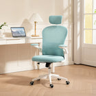 Vinsetto - Chaise de bureau en maille avec appui-tête et soutien lombaire 4D - vert clair-Soutien lombaire 4D réglable haut/bas et avant/arrière, soulage la pression du bas du dos