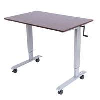 Luxor 48" Crank Adjustable Stand Up Desk-Overall dimensions of 47.25"W x 29.5"D with variable height between 29"- 42.75"H