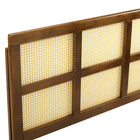 Modway Luana Cane King Headboard - Walnut-Rubberwood and Rattan Construction