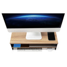 ShoppingAll - Support de moniteur en bois à 2 niveaux avec organisateur de rangement - Noyer-[ERGONOMIQUE ET ROBUSTE] Élevez votre moniteur ou votre ordinateur portable à une hauteur idéale, pour soulager votre cou et votre dos. Grâce à sa construction robuste, le SA-MS3 offre un support lourd, garantissant la stabilité de vos appareils.