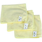 Globe Commercial Products - Lingettes en microfibres - 16 x 16 po - Jaune - Paquet de 10-16 x 16 po