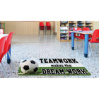Ashley Productions The Original Fun Mat Mat Runner - 15.5" x 47" - Soccer Teamwork-Slip-Resistant and Durable: Heavy-duty rubber backing ensures safety and durability, perfect for high-traffic areas.