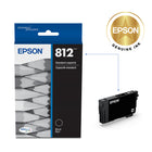 Epson T812 Ink Cartridge - Standard Capacity - Black-Worry-free handling - smudge, fade and water resistant prints 