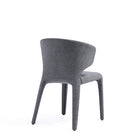 Manhattan Comfort Conrad 20.47" Mid-Century Modern Woven Tweed Upholstered Dining Chair - Grey - Set of 4-Delivered to you Fully Assembled! No Assembly Required