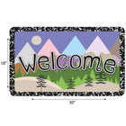Ashley Productions The Original Fun Mat Welcome Mat - 18" x 30" - Magic Mountains Welcome-Slip-Resistant and Durable: Heavy-duty rubber backing ensures safety and durability, perfect for high-traffic areas.