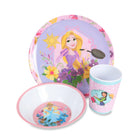 Danawares - Ensemble repas 3 mcx en mélamine en boite cadeau - Disney Princess-L'ensemble comprend: une assiette en mélamine de 8", un bol 5.5" et un gobelet