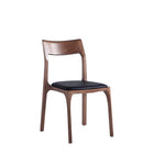 Manhattan Comfort - Chaise de salle à manger moderne Moderno 45 cm en similicuir, noyer et noir, lot de 4-10