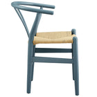 Modway Amish 29" Wood Dining Chair - Harbor Blue-Non-Marking Foot Pins