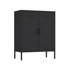 Manhattan Comfort Naomi 31.5" Modern Accent Cabinet - Black-Crafted with High Quality Steel to Ensure Long Lasting Use