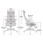 COUGAR Stryder Office Chair with Lumbar Support & Flip-Up Armrests - Grey-Weight Capacity: 265 lb. (120 kg)