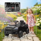 Qaba 12V Licensed Dodge RAM 3500 Electric Kids Ride on Car - Black-With soft start and suspension for a gentle, bump-free adventure 