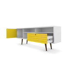 Manhattan Comfort Liberty MDP and MDF 70.86"W TV Stand, White and Yellow (202AMC64)-Recommended for a 50" -65" TV.