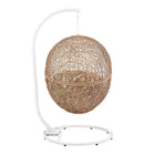 Modway Encase Outdoor Patio Rattan Swing Chair - Cappuccino Beige-Assembly Required