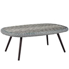 Modway - Endeavor Terrasse extérieure Rotin en osier Table basse - Gris-Table basse extérieure moderne
