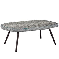 Modway - Endeavor Terrasse extérieure Rotin en osier Table basse - Gris-Table basse extérieure moderne