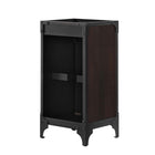 Modway Steamforge 18" Bathroom Vanity Cabinet - Black/Walnut-Sink Basin Not Included
