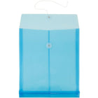 JAM Paper Enveloppes en plastique, ouv. au sommet, ferm. à bouton et ficelle, 9 1/4 x 11 1/4 po, bleues, paq./12-Taille : 9 1/4 x 11 3/4 po