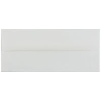 JAM Paper Enveloppes en papier vergé format livret Strathmore à fermeture gommée, 4 1/8 x 9 1/2 po, blanc brillant, 100/pqt-Blanc brillant