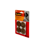 Scotch 1.5" Gripping Pads - Brown - 8 Pack-Easy-to-apply, stick-on design