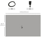 Outsunny - Rideaux de gazebo 10 pi L x 13 pi l avec portes à fermeture éclair, crochets/anneaux en C pour patio, rideaux seulement, gris-Chaque pièce est munie de sangles velcro au centre pour une fixation facile  