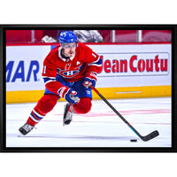 Brendan Gallagher Montreal Canadiens Skating - Framed Canvas - 31" x 22"-Premium canvas print with gallery-wrapped edges