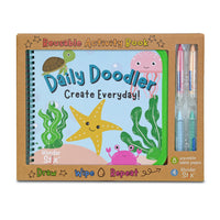 The Pencil Grip Daily Doodler Reusable Activity Book - Sea Life Cover-The Daily Doodler Reusable Activity Book with Sea Life Front Cover & Create Everyday Back Cover.