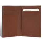 Champs - Portefeuille vertical mince en cuir Onyx de - Marron-Compartiment à billets