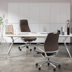 Decent Living Standard Height Back Office Chair - Off White-8