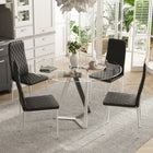 HOMCOM - Chaises de salle à manger avec siège rembourré et pieds en acier - noir - lot de 4-Couleur : Noir