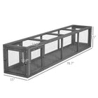 PawHut Wooden Outdoor Cat Tunnel Toy with Multiple Entrances - Lead Grey-Wide for a cat to turn around easily 