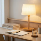 Decent Living - Lampe de table à pied en bois - Paquet de 2-7