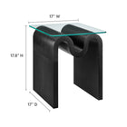 Modway - Ondine Plateau en verre Table d’appoint - Noir-Plusieurs finitions disponibles