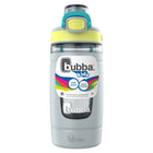 Bubba - Bouteille d’eau pour enfants Flo bubba, 473 ml, large ouverture, manchon en silicone, couvercle à bouton-poussoir, pierre pâle/lumière vive/scuba-Produit garanti pour la vie. *Garantie limitée seulement applicable aux États-Unis et au Canada