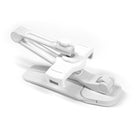 Kanto - Support universel pour smartphone et tablette - Bras double - Blanc-Cadre et base pliables en aluminium avec finition peinte durable